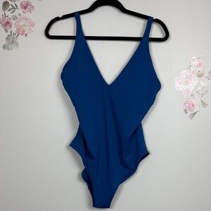 Everlane Blue ReNew One Piece Swimsuit - L